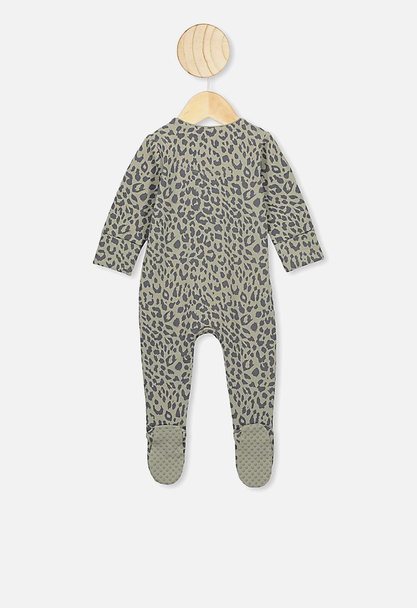 Cotton On - The long sleeve zip romper - silver sage