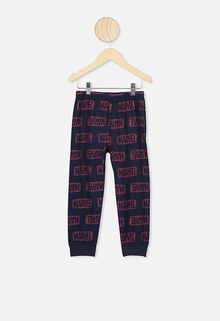 Cotton On - Noah long sleeve pj set - white & black 