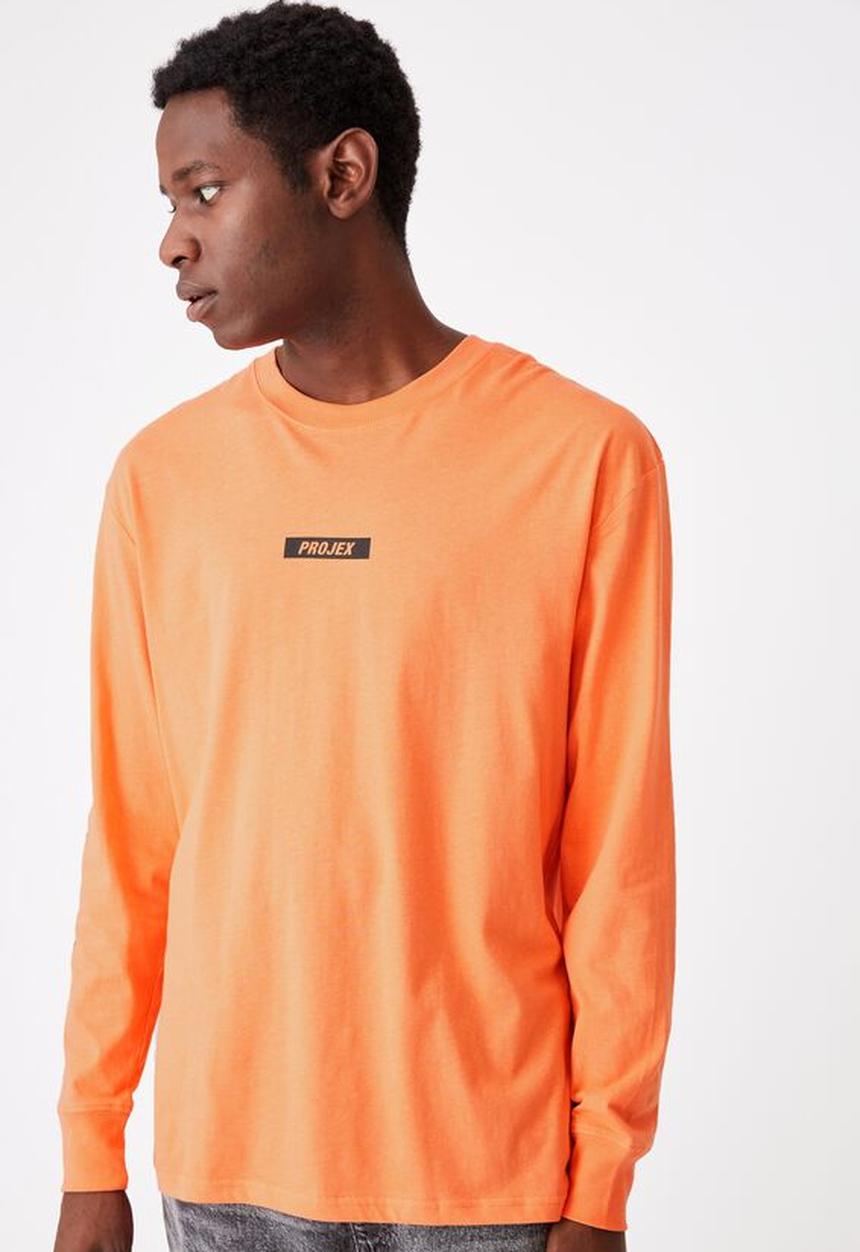 Cotton On - Projex Tbar long sleeve - sherbert orange