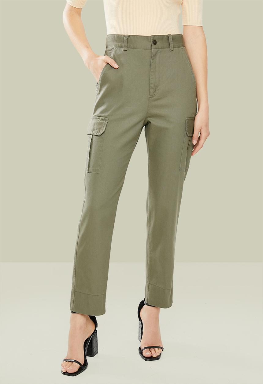 Superbalist - Straight leg cargo pants - green 