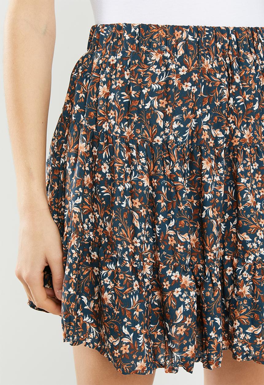 Cotton On - Sofia soft pleat mini skirt alma floral - multi