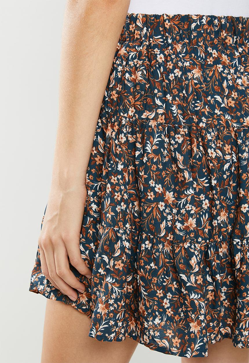 Cotton On - Sofia soft pleat mini skirt alma floral - multi