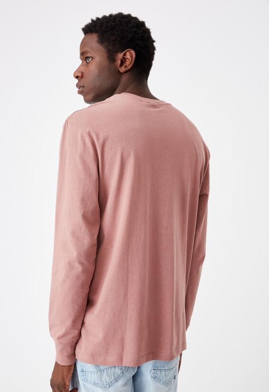 Cotton On - Modern edition emb Tbar long sleeve - dirty burgundy