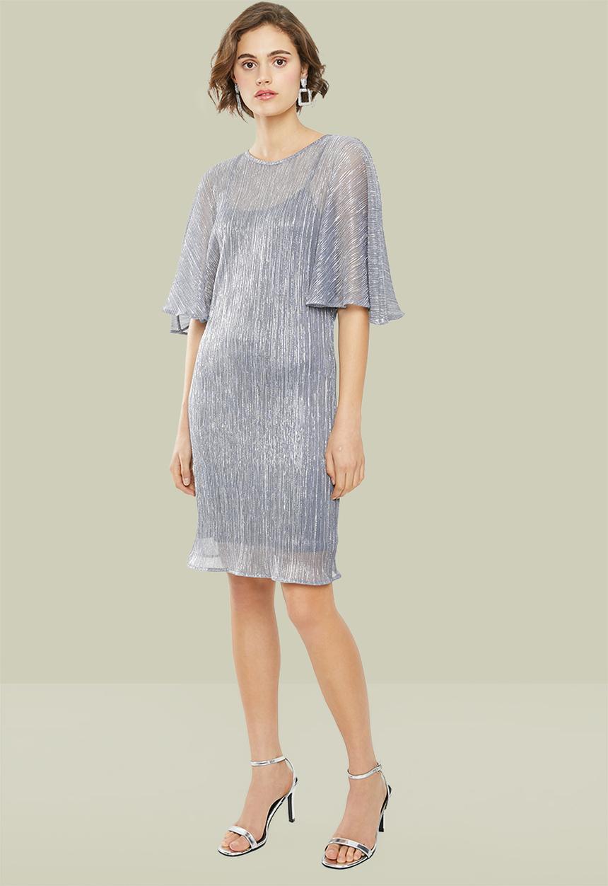 Superbalist - Wide sleeve mini dress - silver