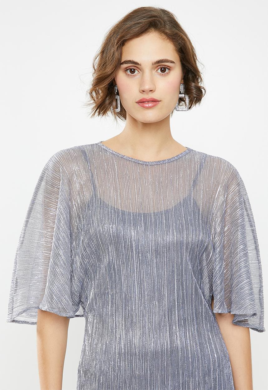 Superbalist - Wide sleeve mini dress - silver
