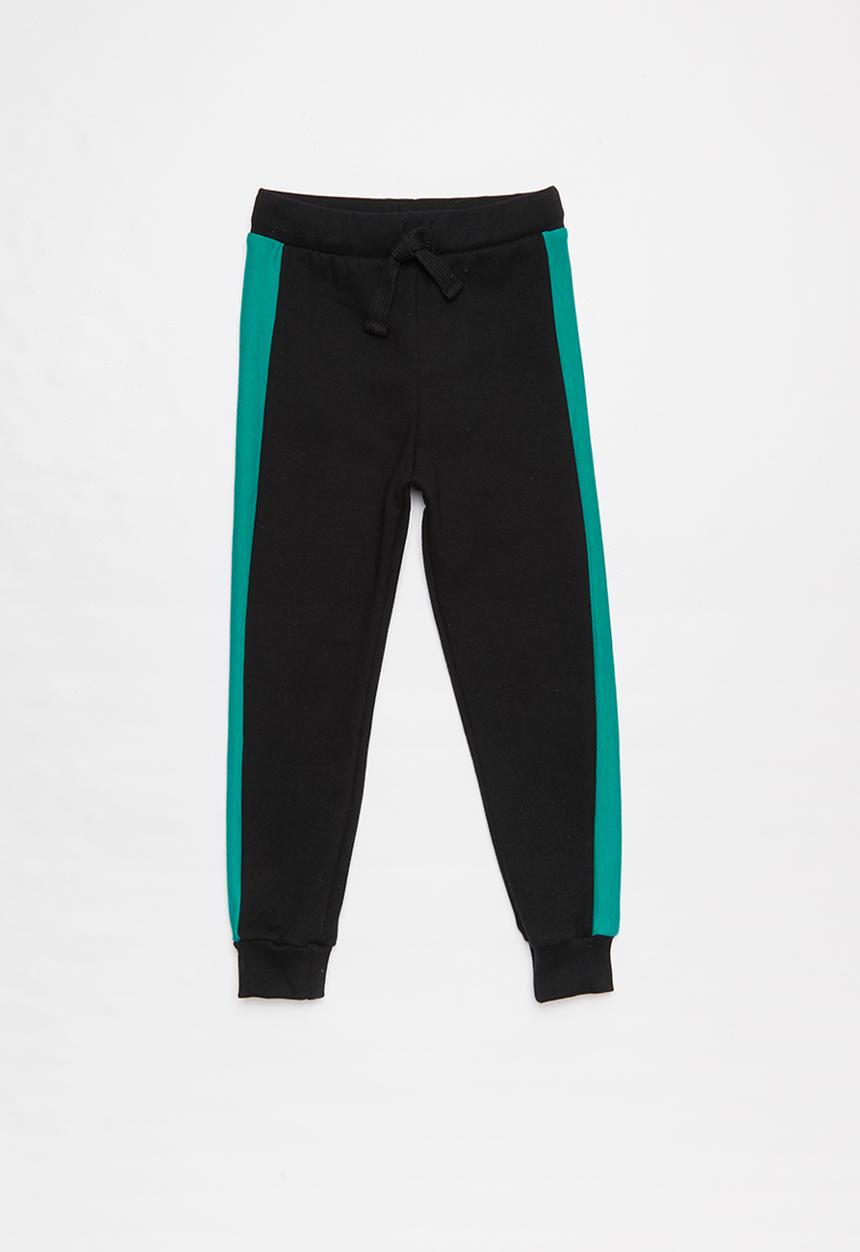 Pop Candy - Colour block trackpants - black & blue