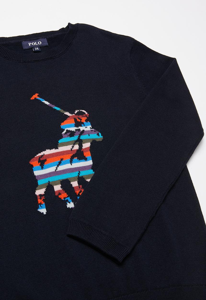 POLO - Jamie jacquard pullover - navy