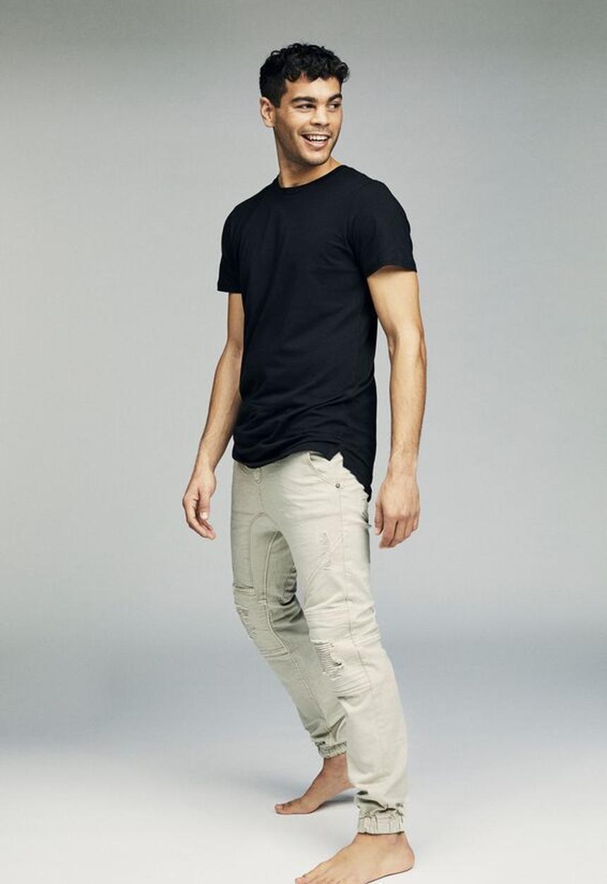 Cotton On - Slim denim jogger - bone ripped moto