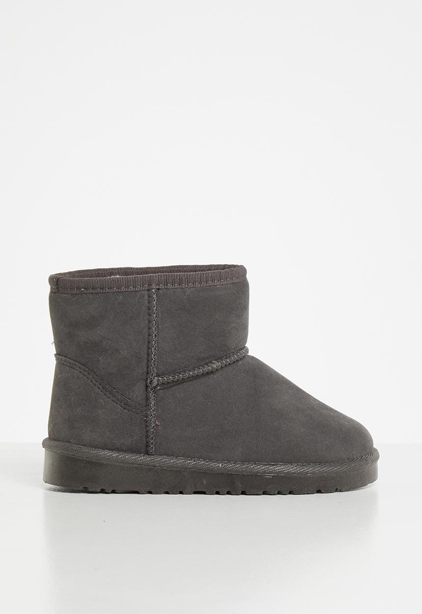 Pop Candy - Faux suede boots - grey
