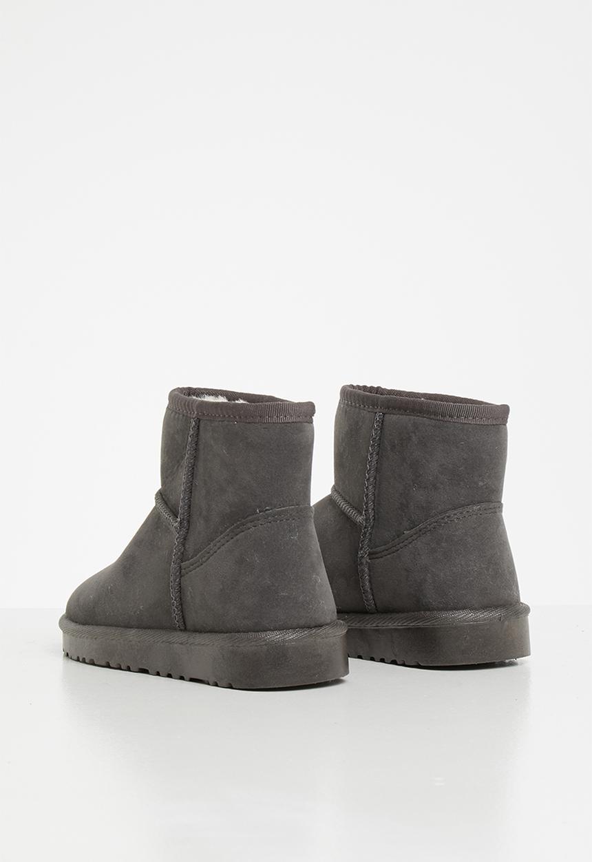 Pop Candy - Faux suede boots - grey