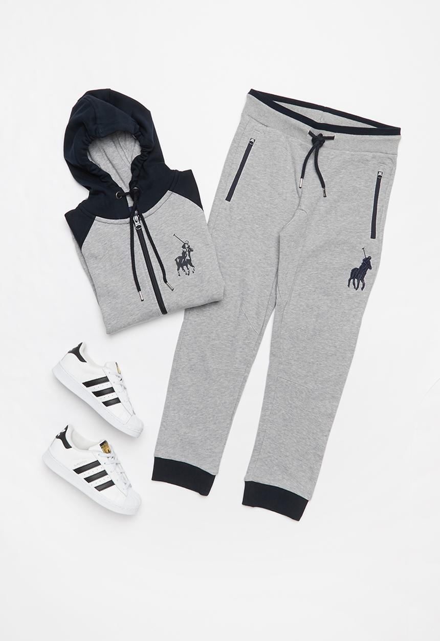 POLO - Boys Blake jogger - grey & navy 