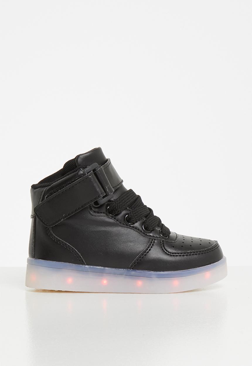 Pop Candy - Hi-top light up sneaker - black