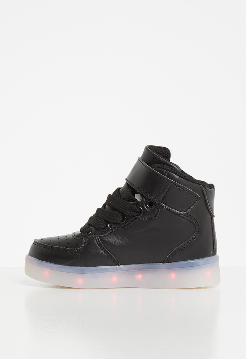 Pop Candy - Hi-top light up sneaker - black
