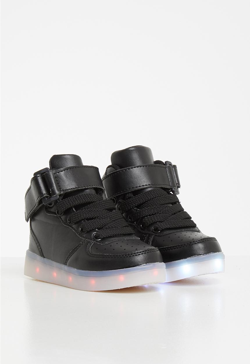 Pop Candy - Hi-top light up sneaker - black