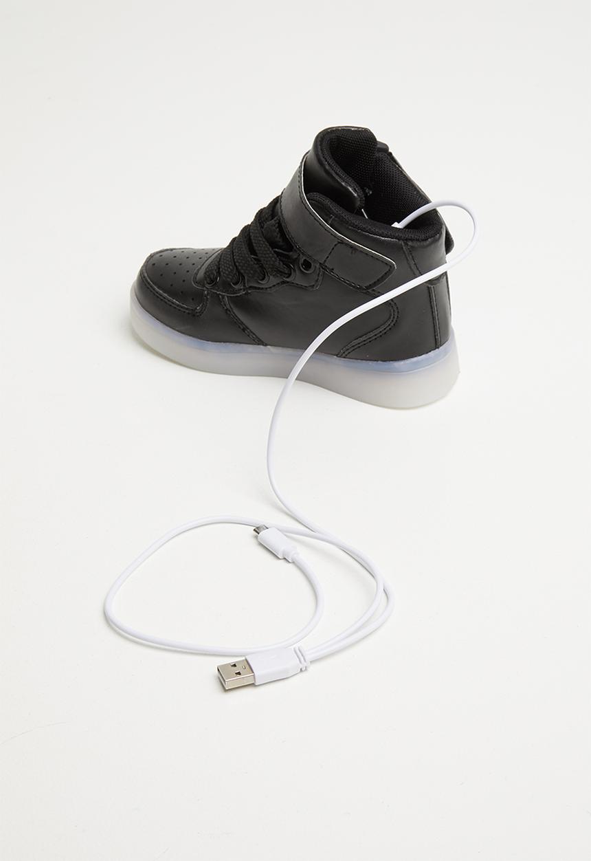 Pop Candy - Hi-top light up sneaker - black