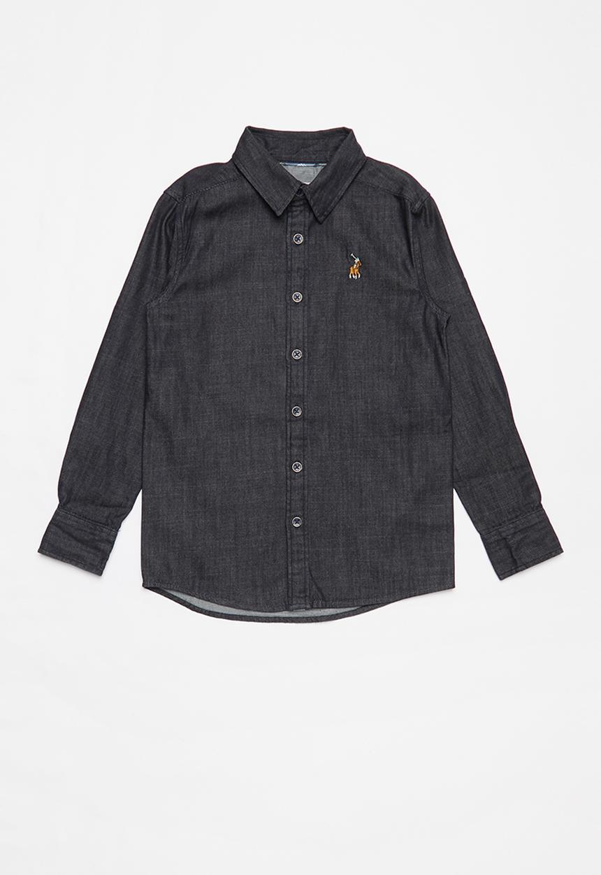 POLO - Boys Brandon long sleeve denim shirt - navy 