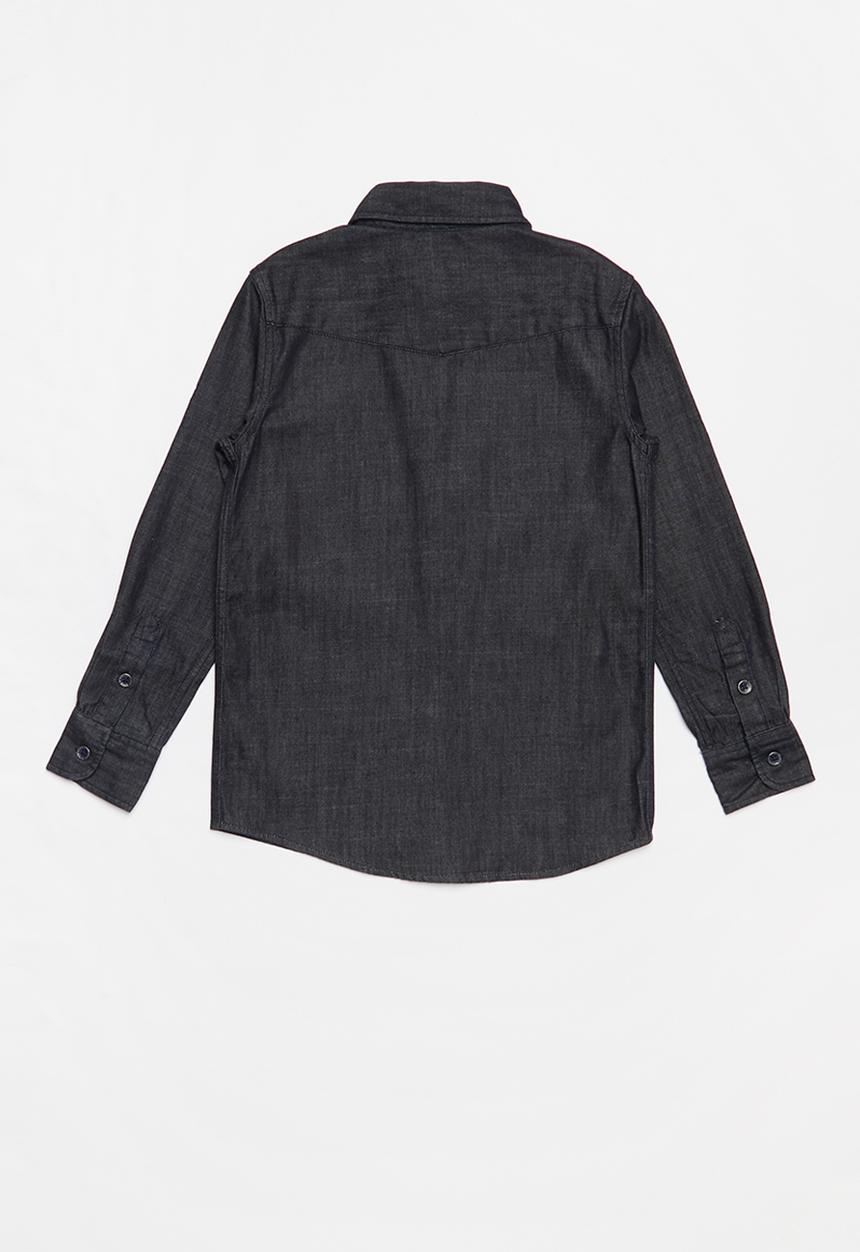 POLO - Boys Brandon long sleeve denim shirt - navy 