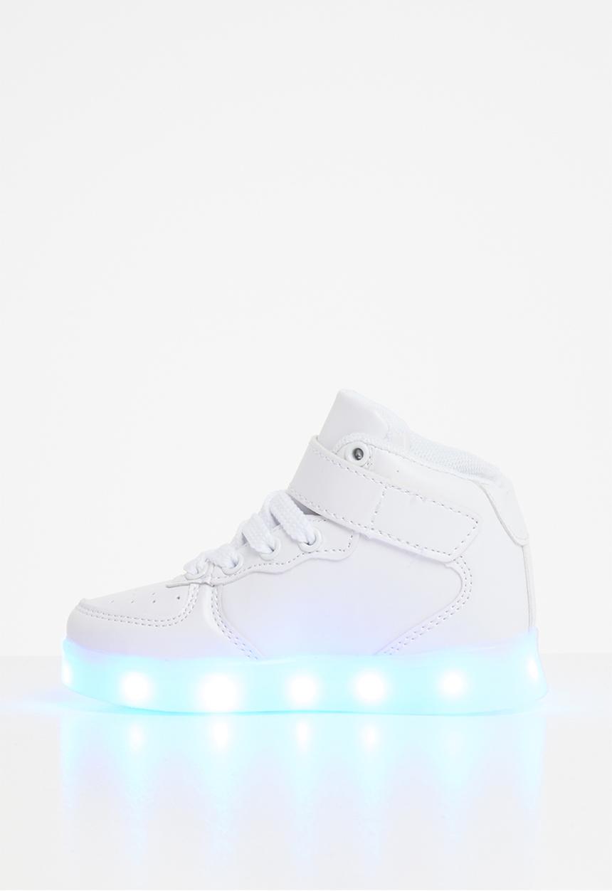 Pop Candy - Hi-top light up sneaker - white