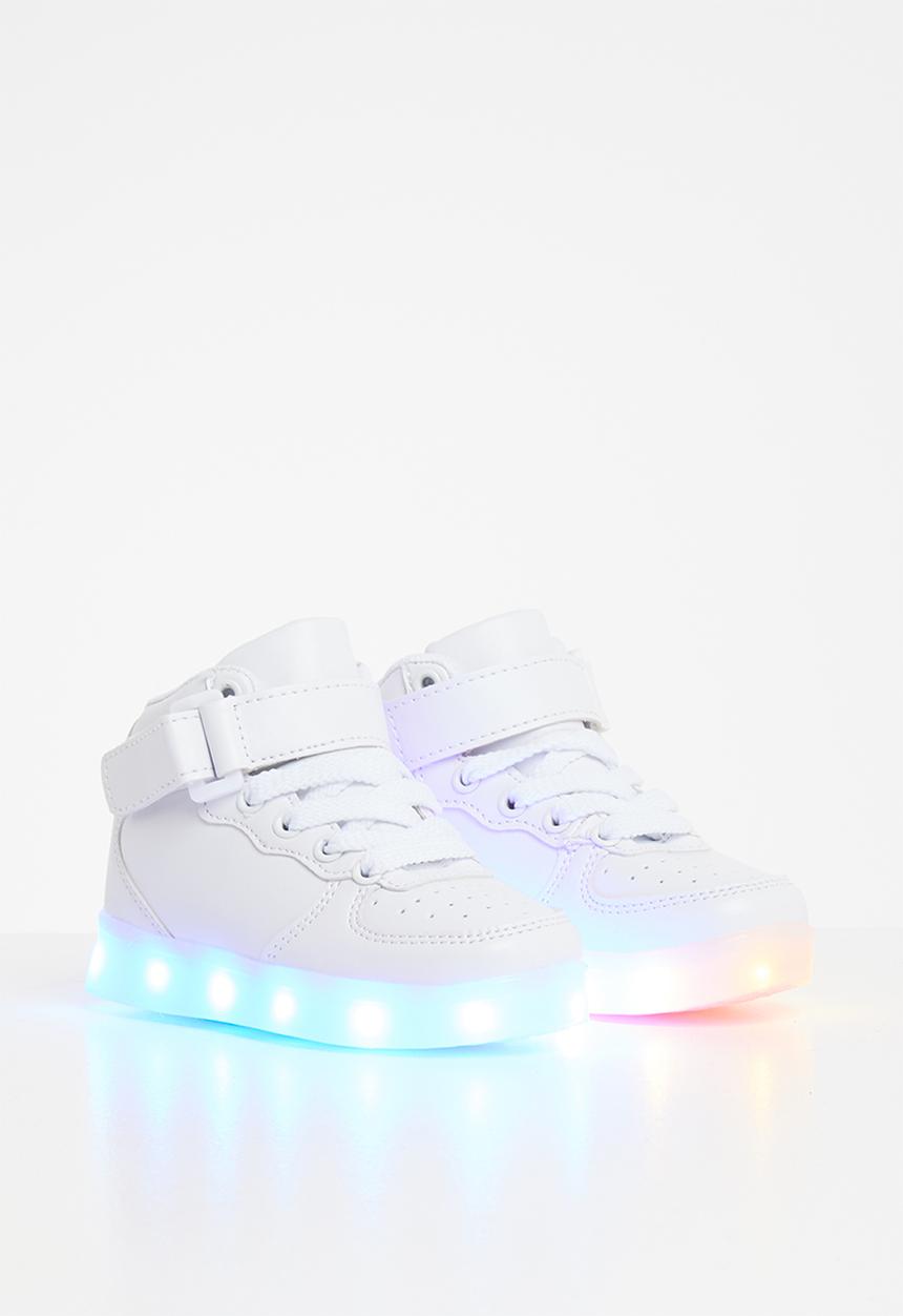 Pop Candy - Hi-top light up sneaker - white
