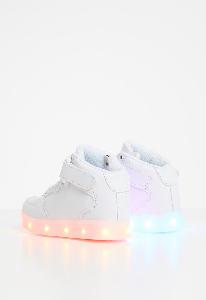 Pop Candy - Hi-top light up sneaker - white