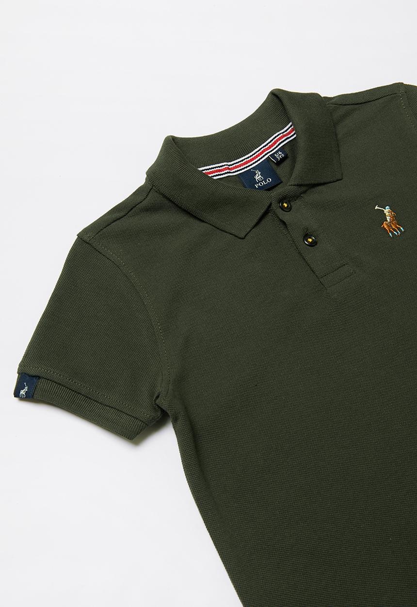 POLO - Boys Austin short sleeve golfer - olive