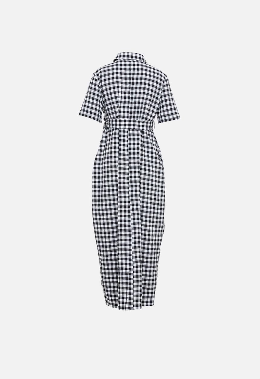 Glamorous - Maternity gingham maxi shirtdress - black