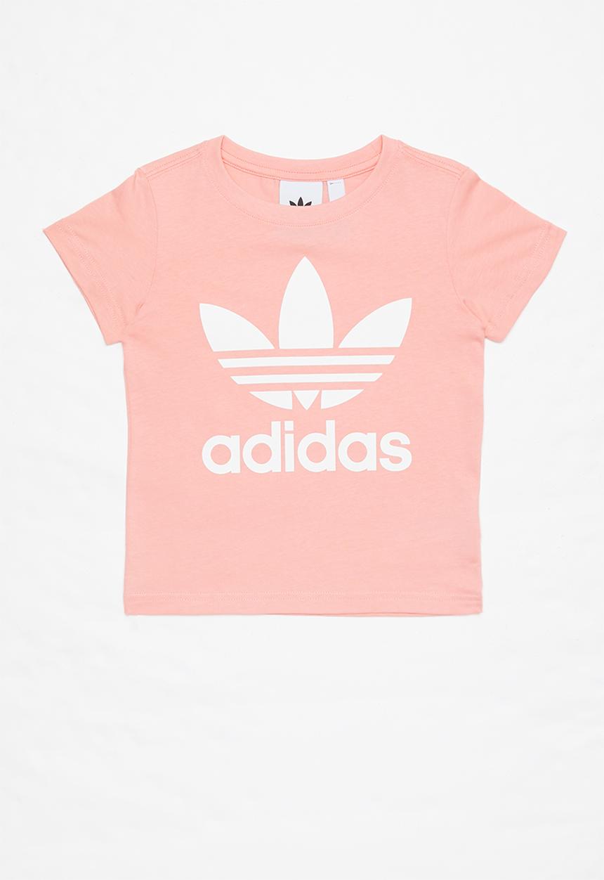 adidas Originals - Little girls trefoil tee - pink & white
