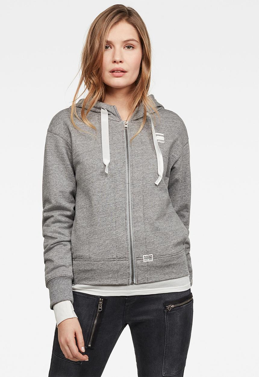 G-STAR - Fyx biker hooded sweater - grey