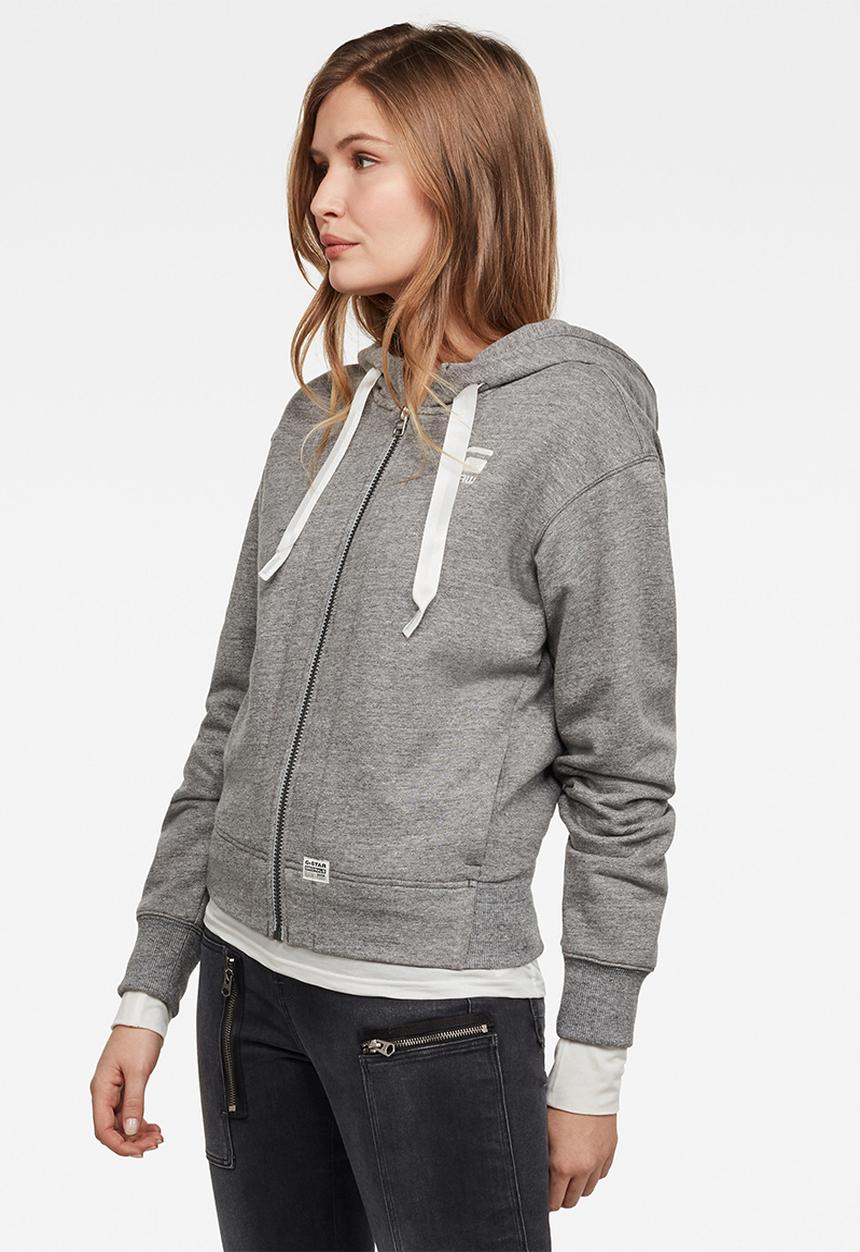 G-STAR - Fyx biker hooded sweater - grey