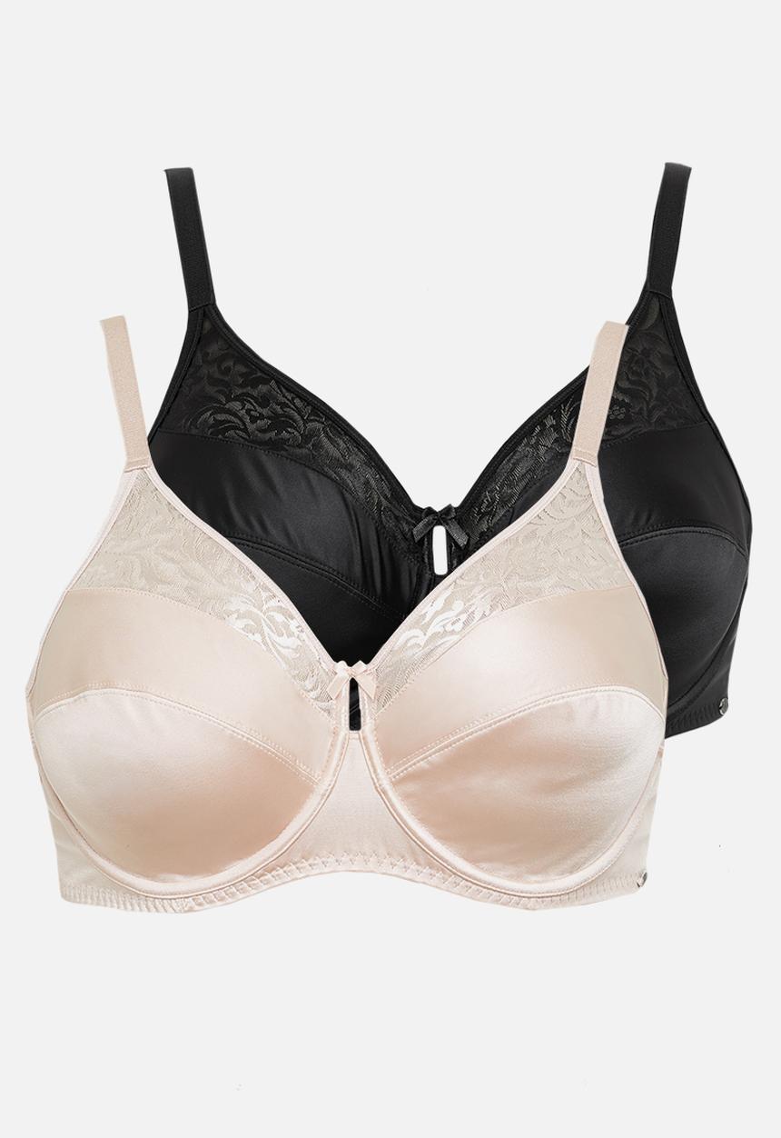Playtex - Miracle bra twin pack extended - black & neutral