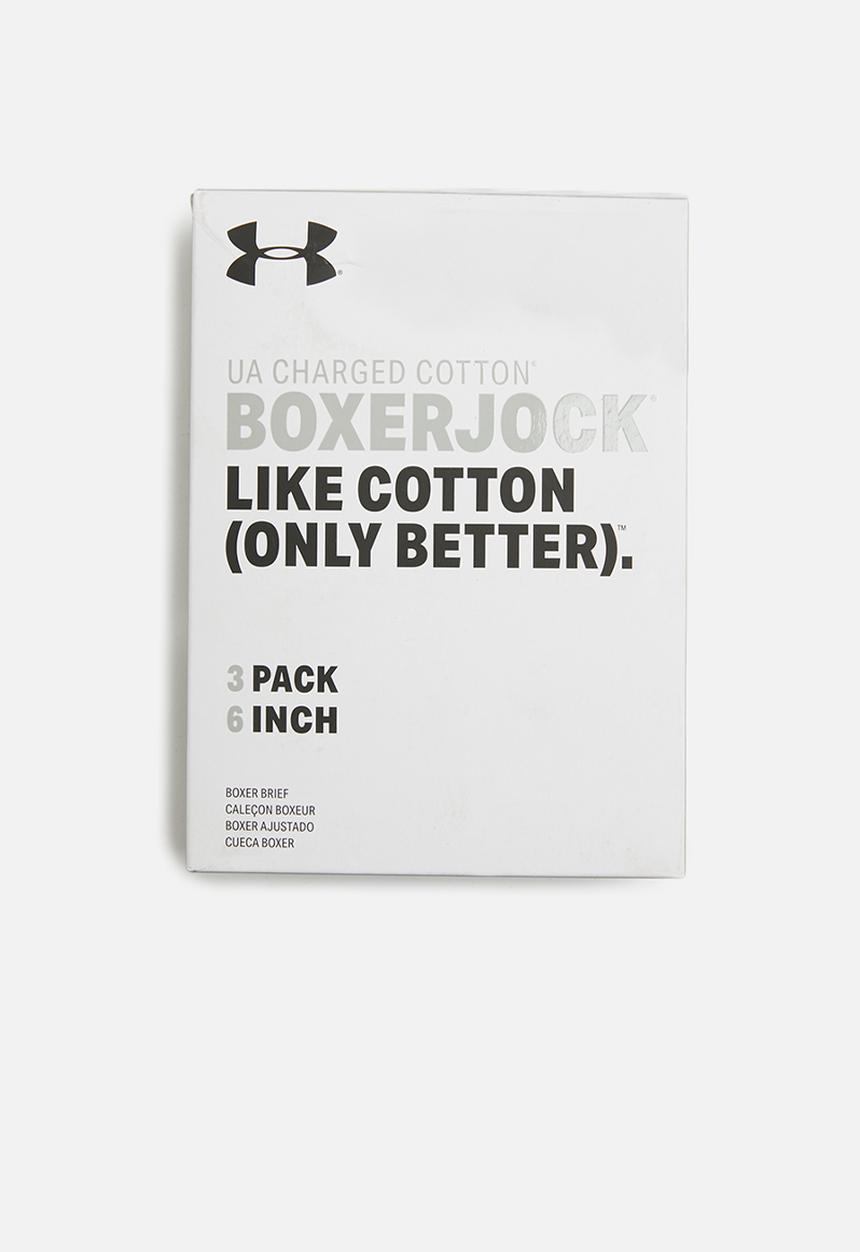 Under Armour - Charged 6-inch 3 pack boxers - black
