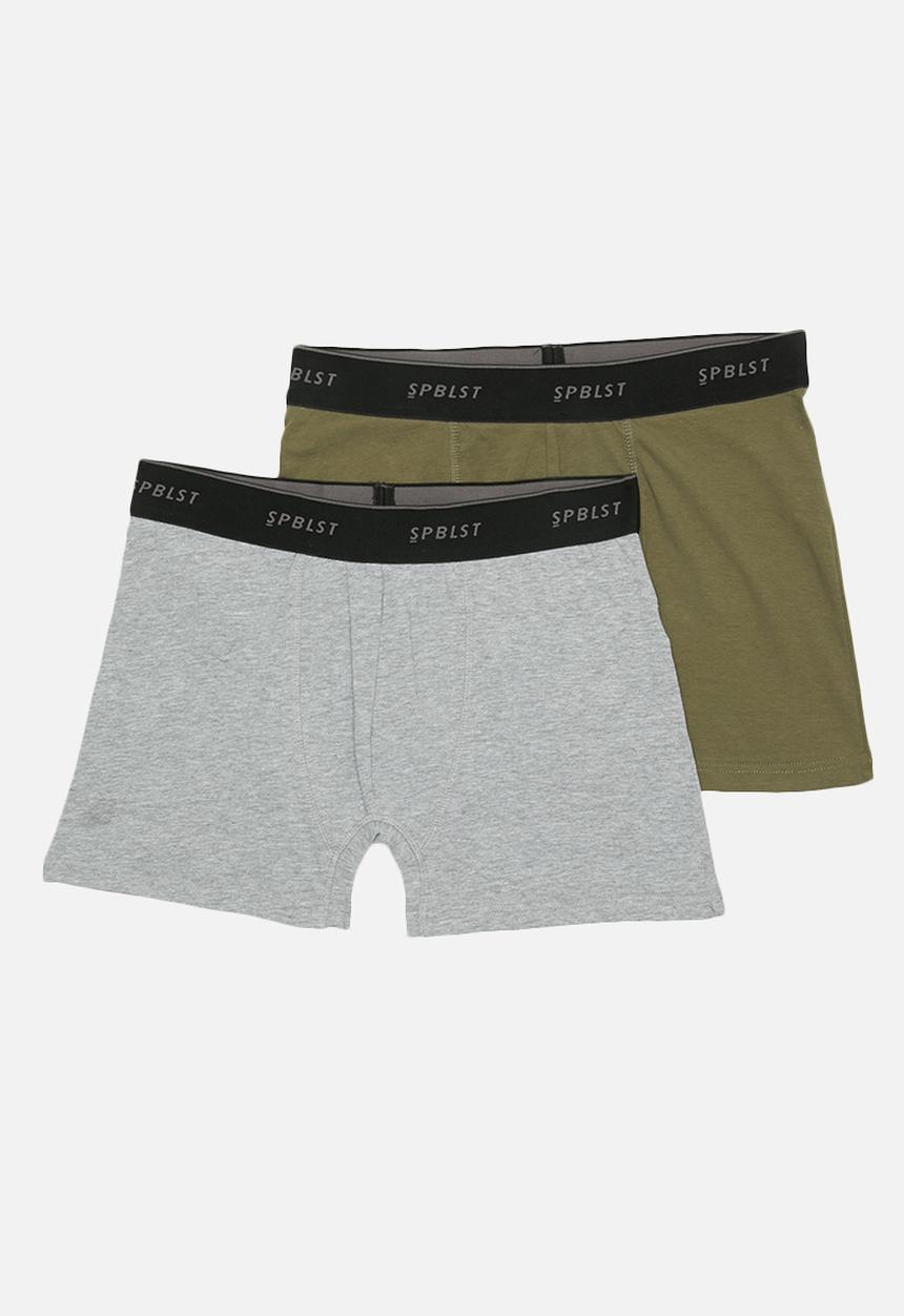 Superbalist - 2-Pack tex boxer briefs - khaki & grey