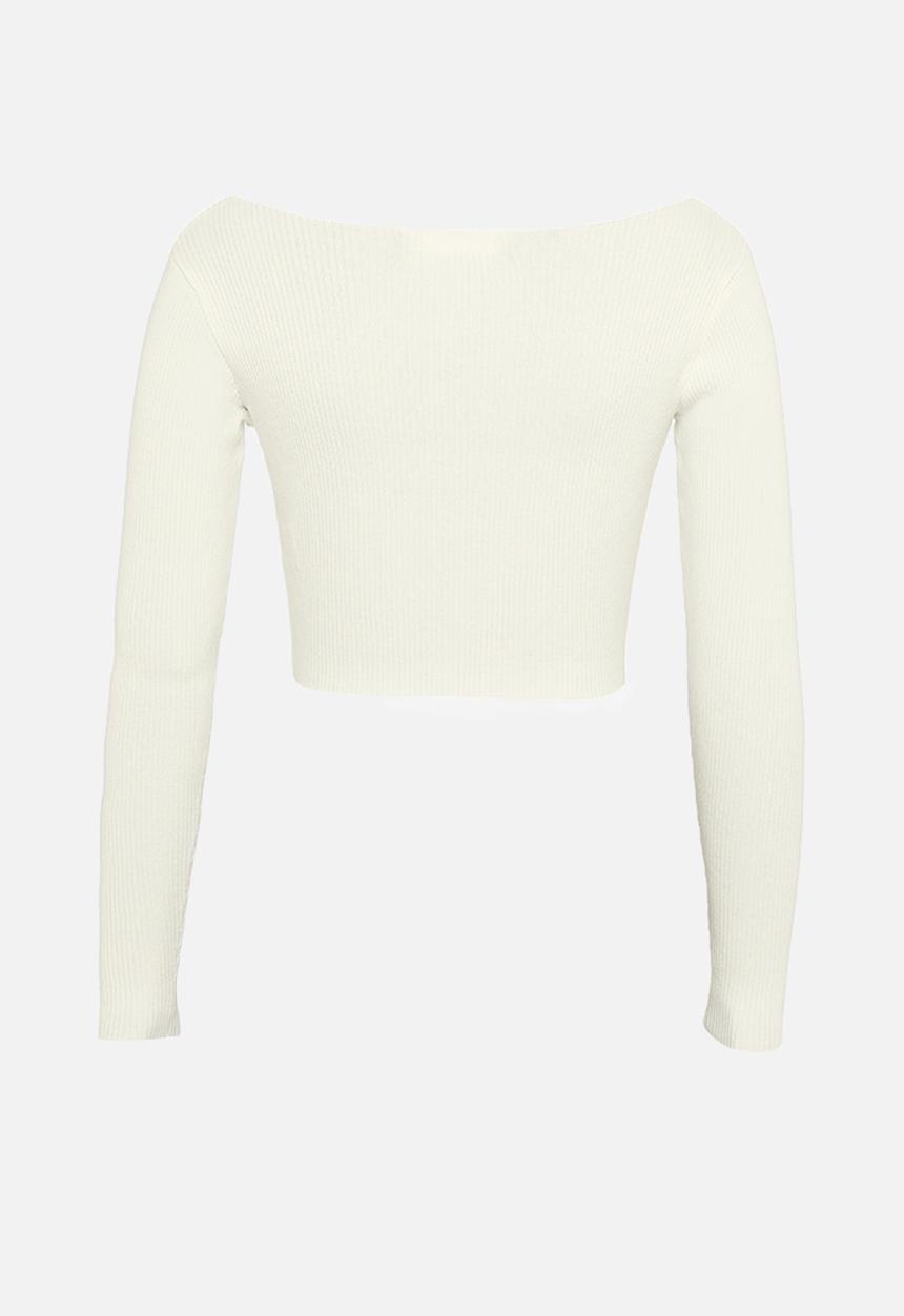 Glamorous - Petite high neck jumper - off white