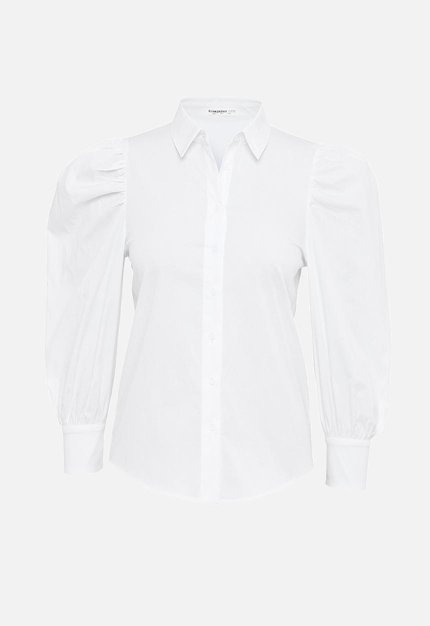 Glamorous - Petite puff sleeve shirt - white