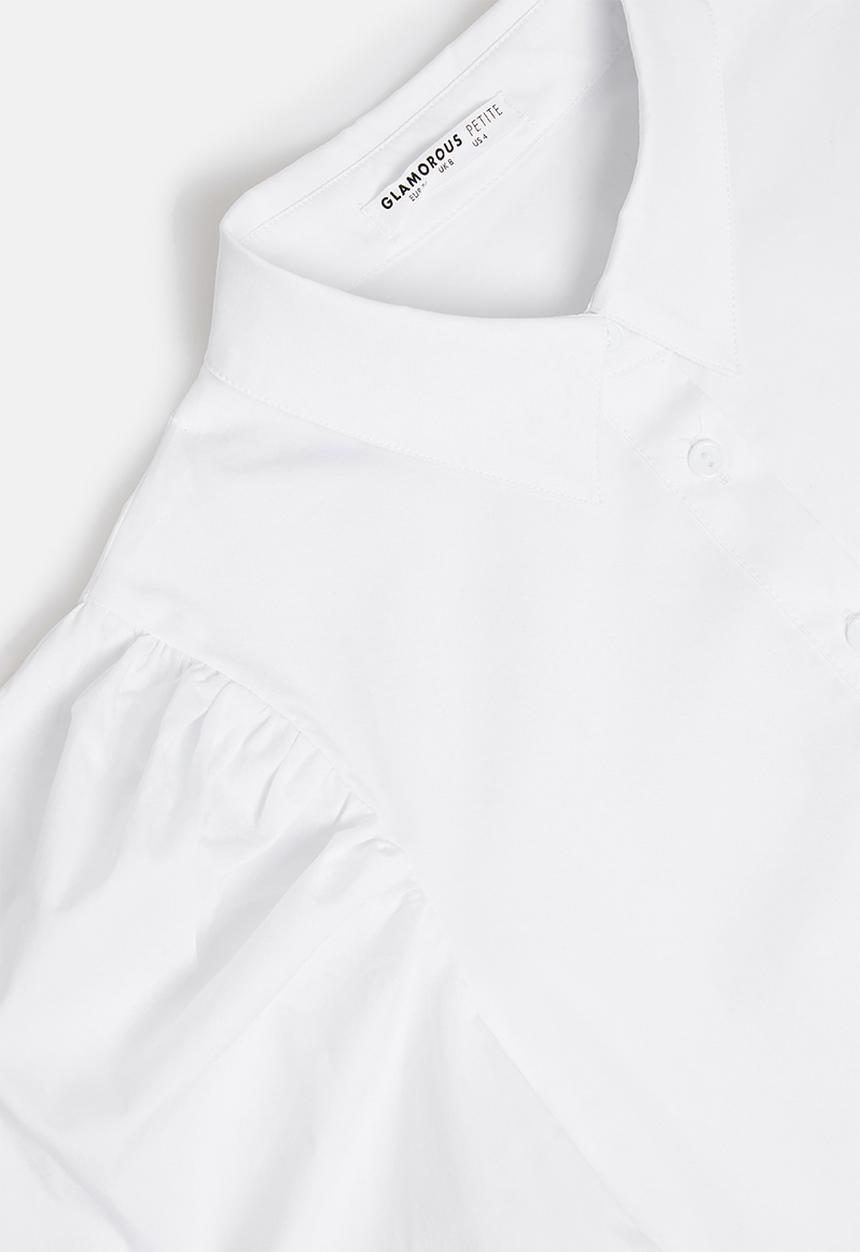 Glamorous - Petite puff sleeve shirt - white