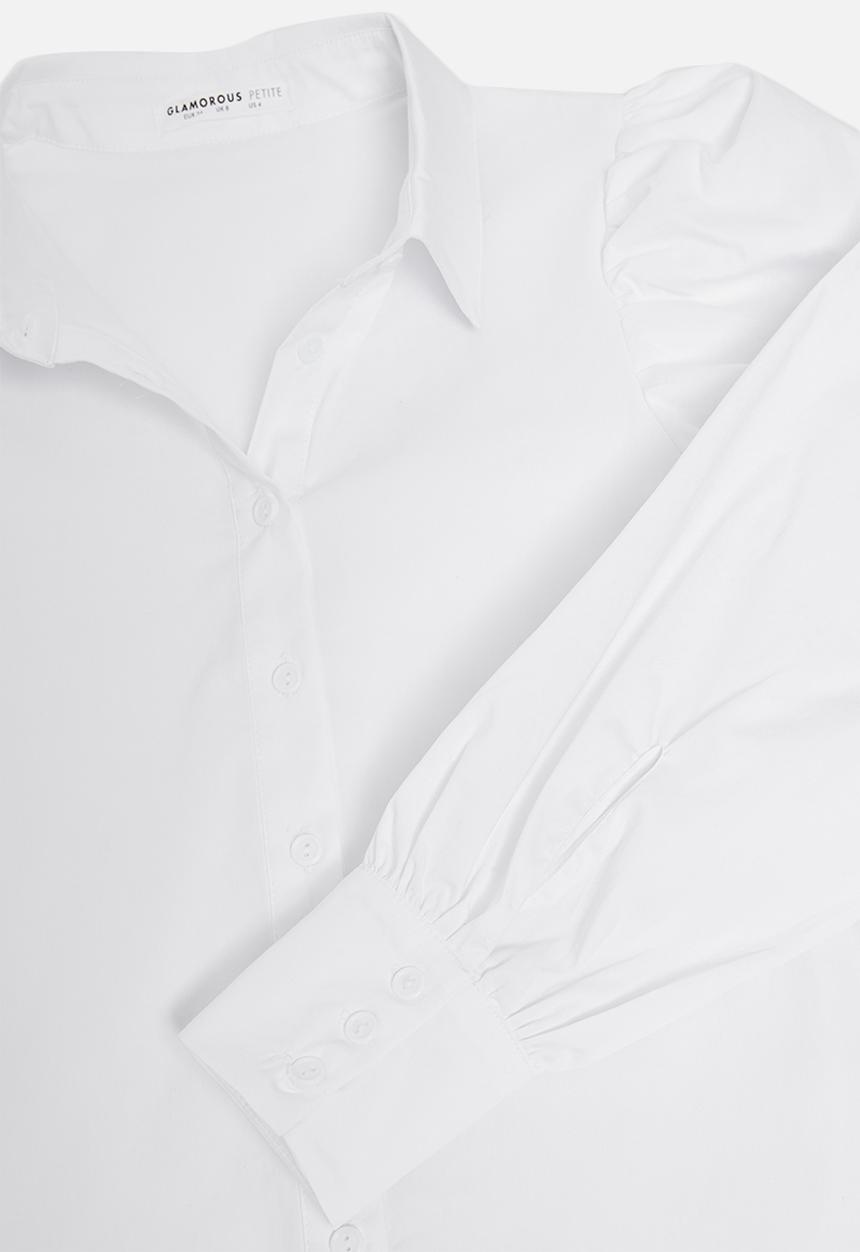 Glamorous - Petite puff sleeve shirt - white