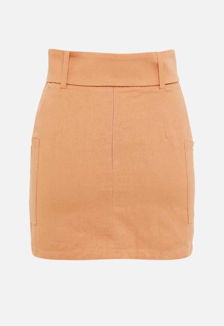 Glamorous - Petite apricot belted mini skirt - apricot