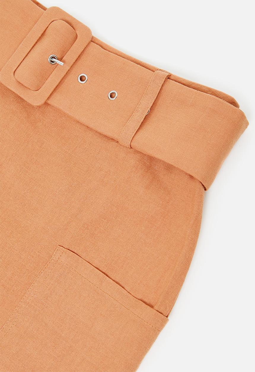 Glamorous - Petite apricot belted mini skirt - apricot