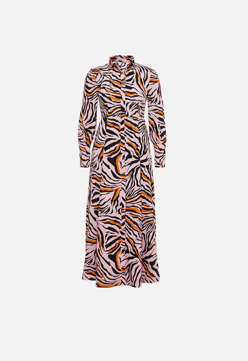 Glamorous - Petite high neck zebra maxi dress - multi