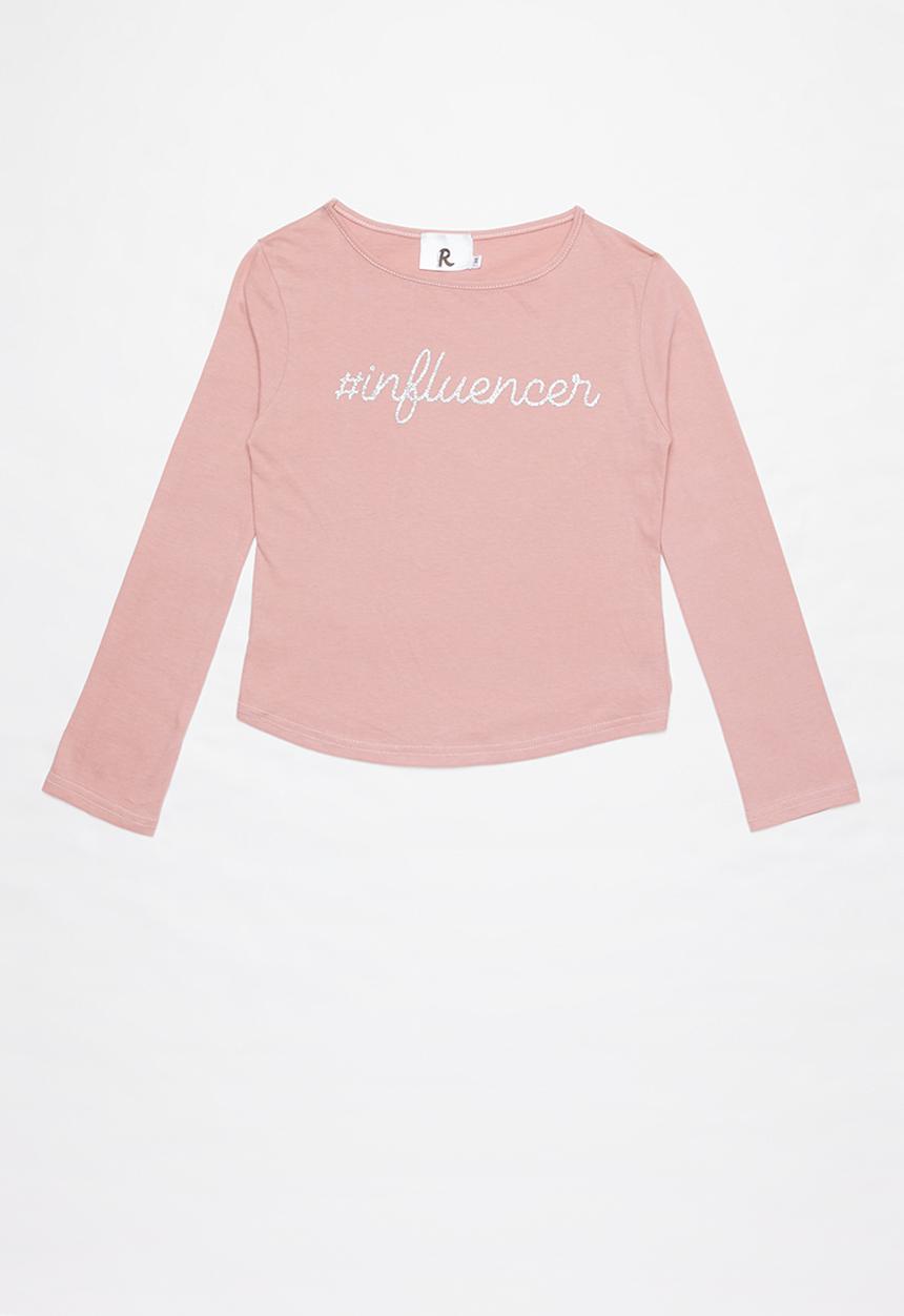 Rebel Republic - Girls printed tee - pink