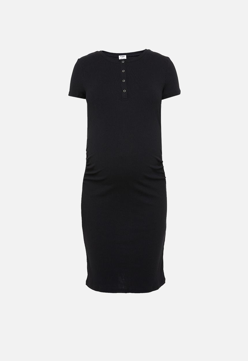 Cotton On - Maternity rouched short sleeve dress - black