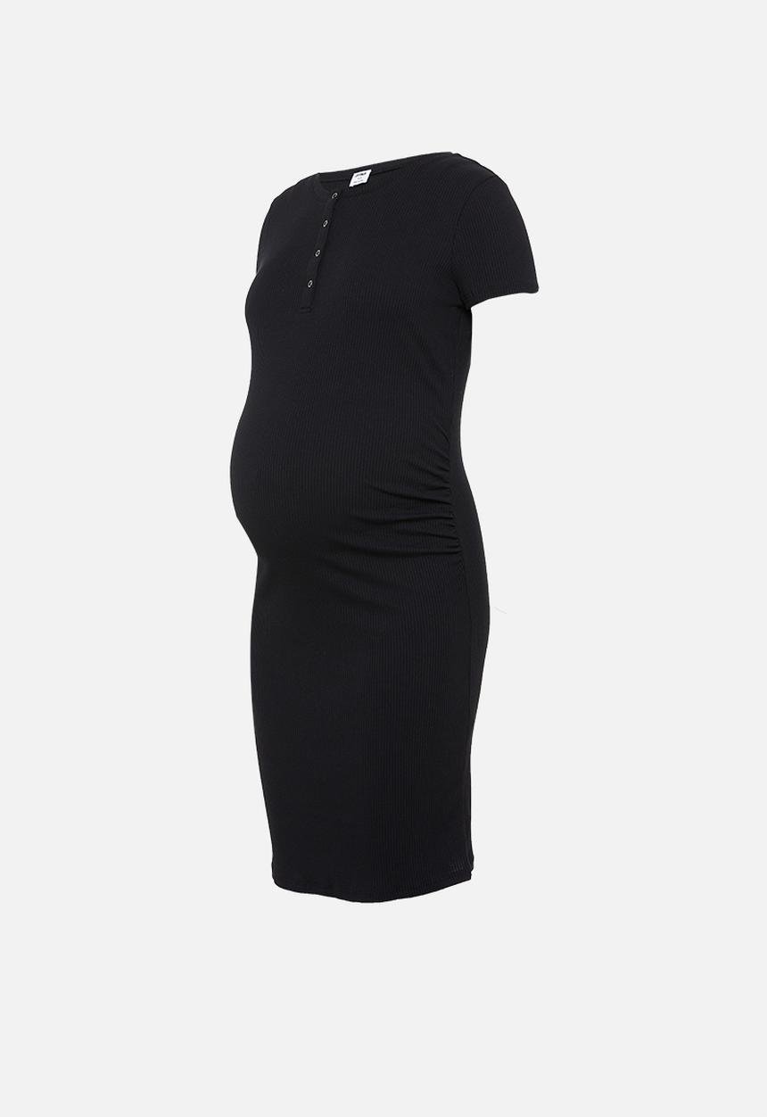 Cotton On - Maternity rouched short sleeve dress - black