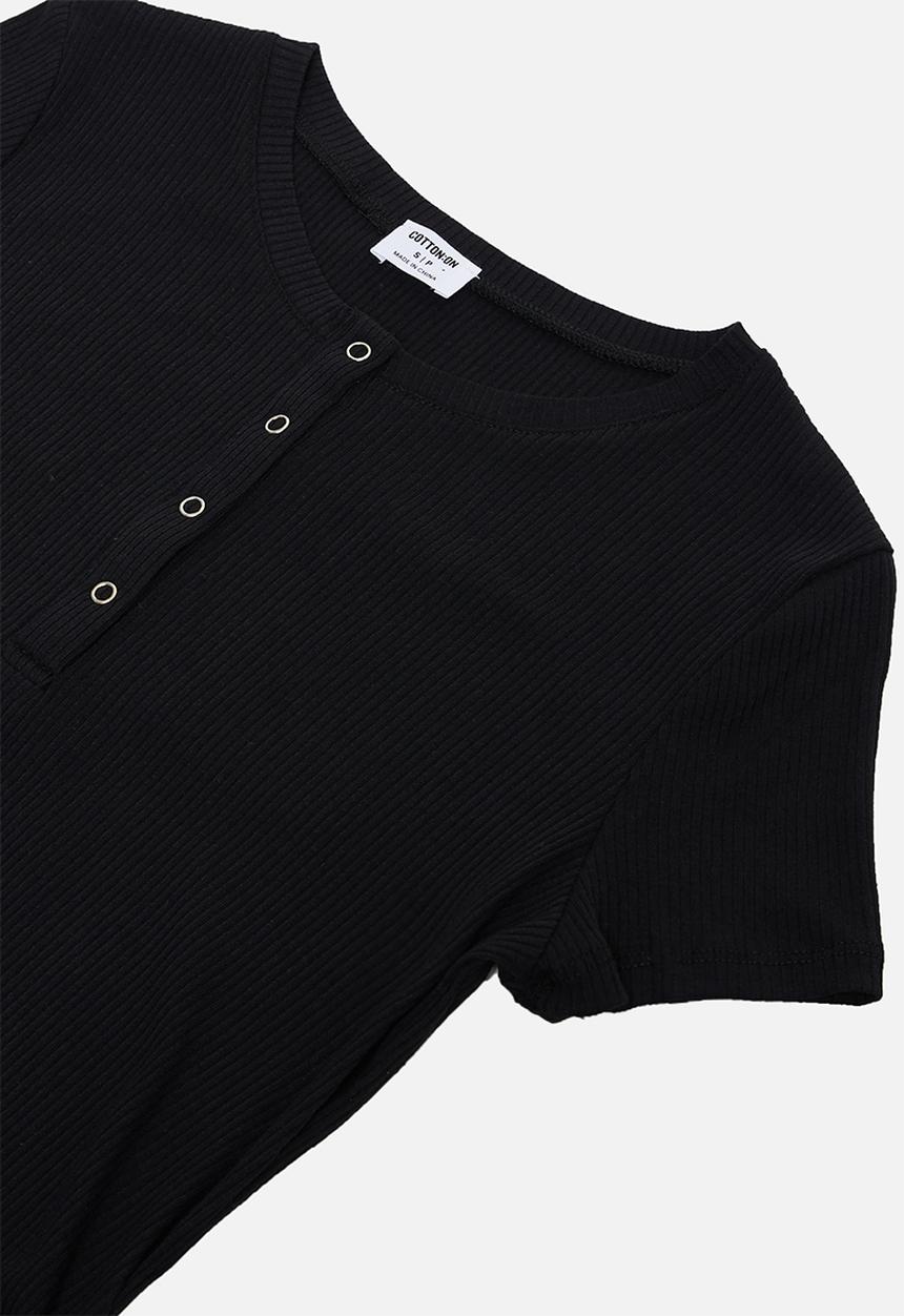 Cotton On - Maternity rouched short sleeve dress - black