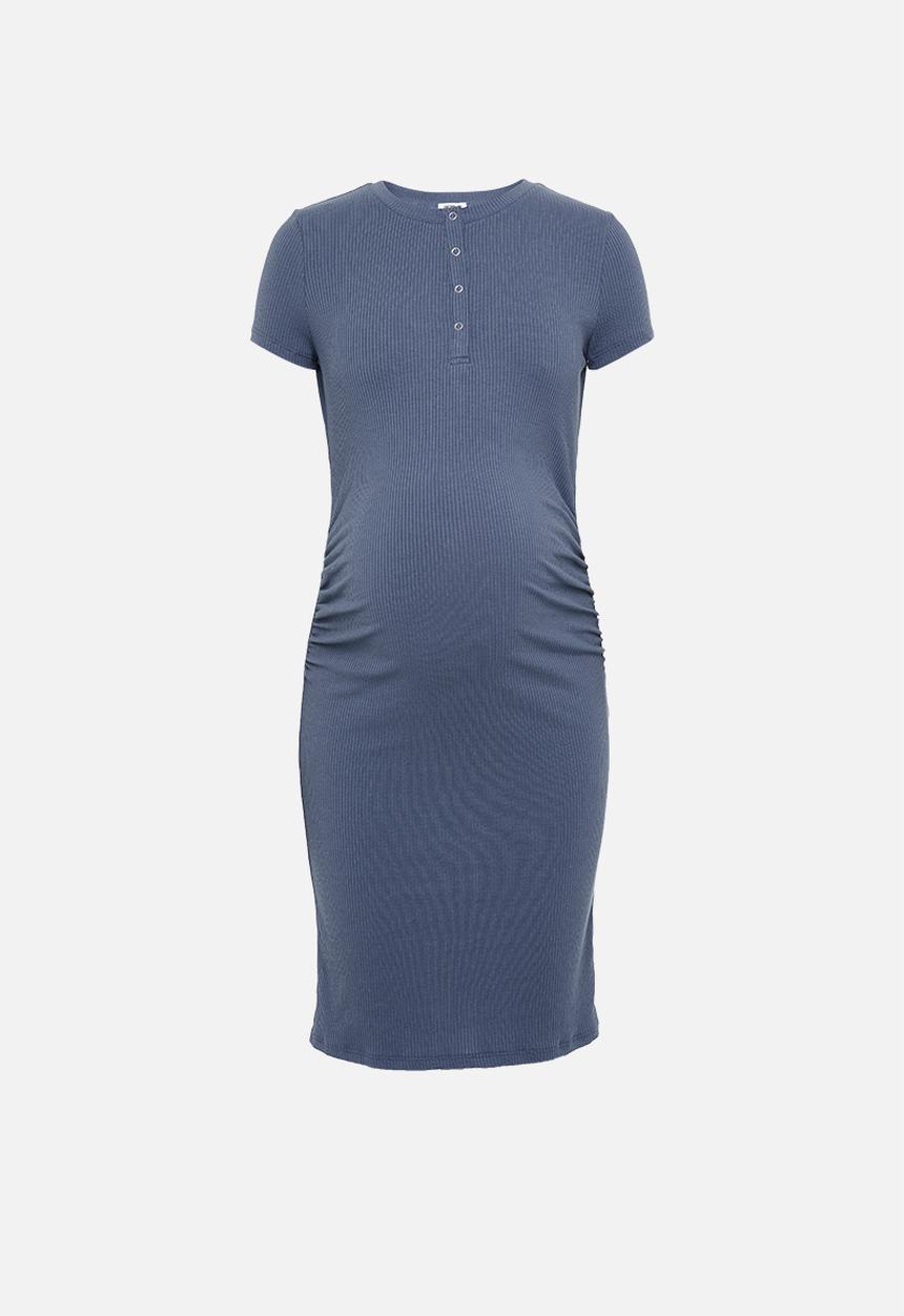 Cotton On - Maternity rouched short sleeve dress - grisaille 