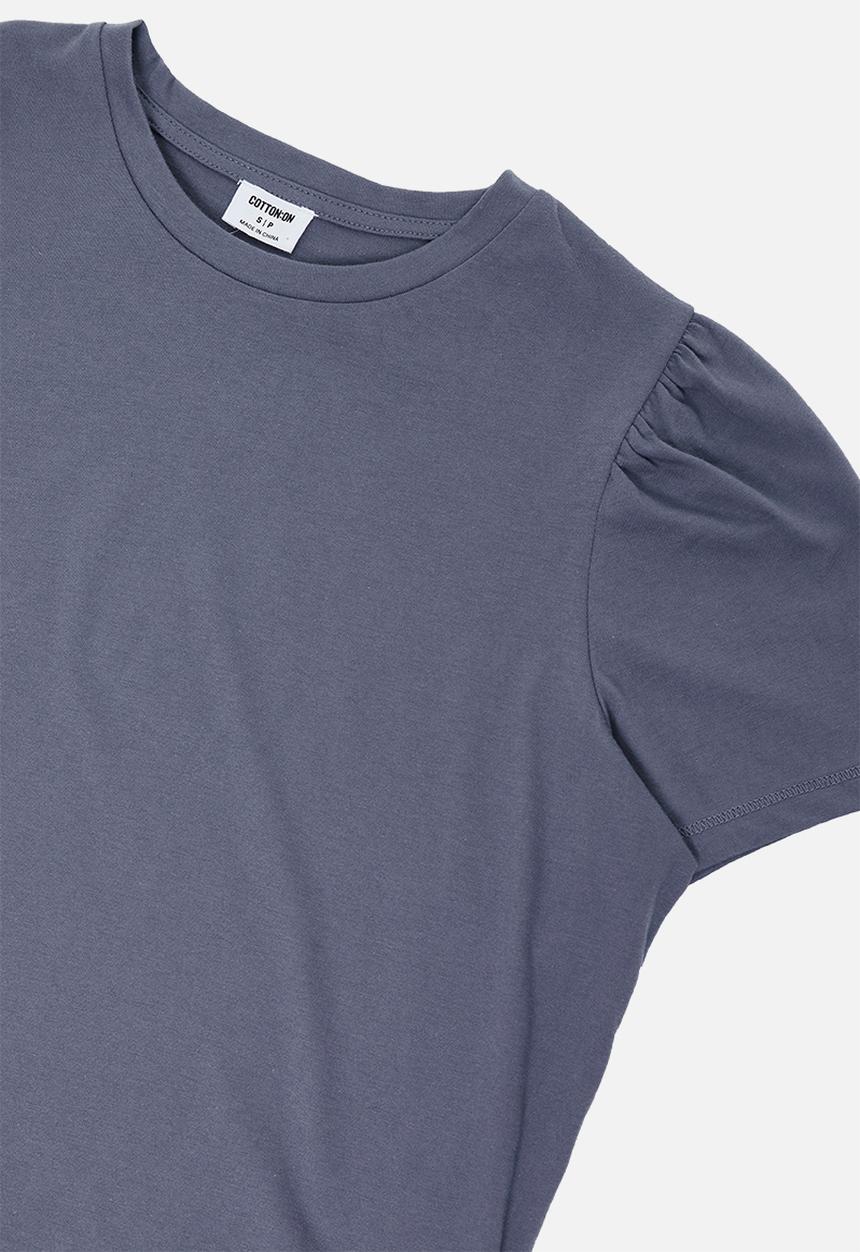 Cotton On - Maternity puff sleeve short sleeve top - folkstone grey