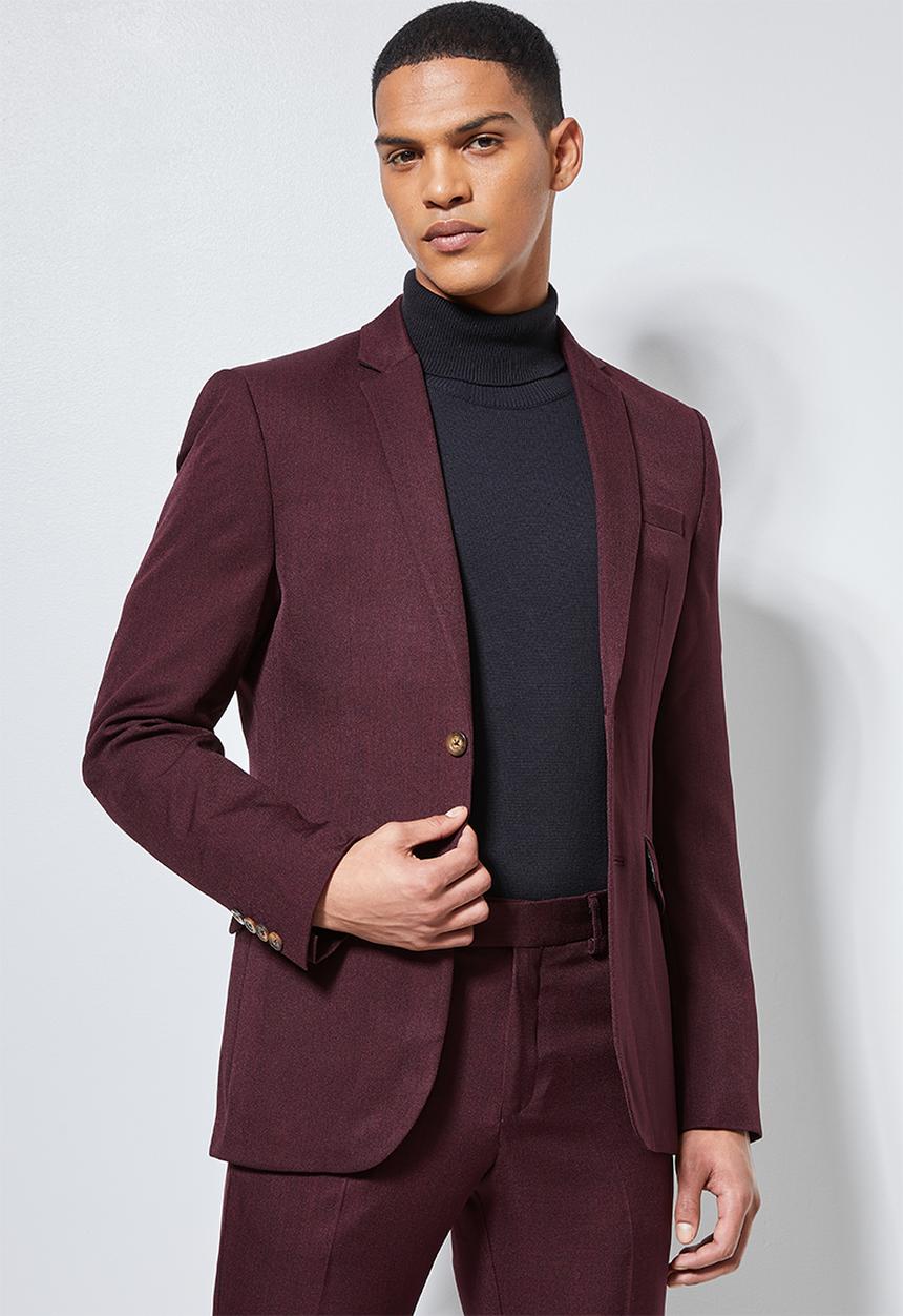 Superbalist - Regent slim fit blazer - burgundy