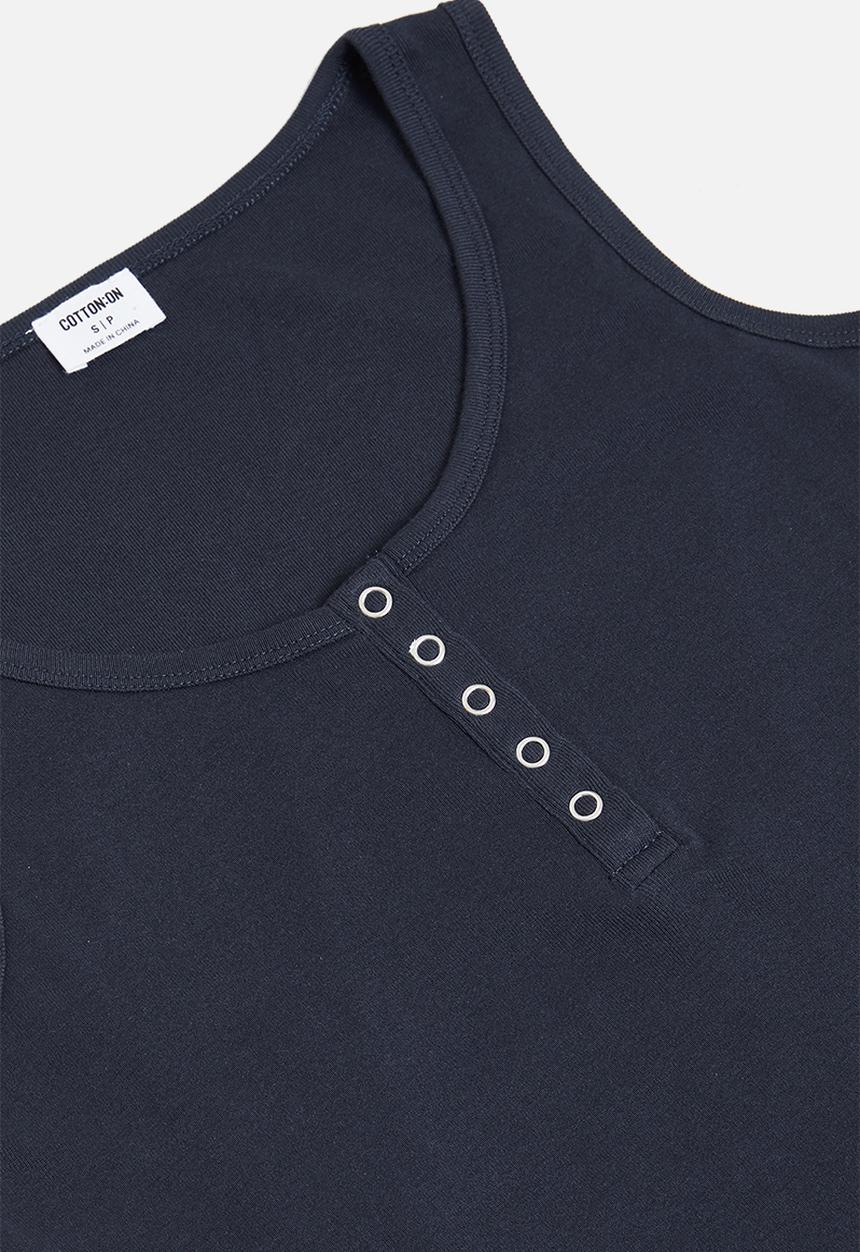 Cotton On - Maternity front placket singlet - navy