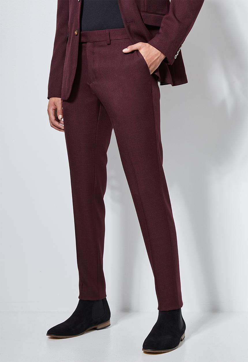 Superbalist - Regent slim fit trousers - burgundy