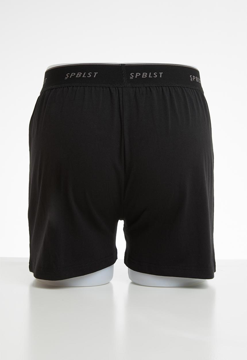 Superbalist - 2 Pack knit boxers - black