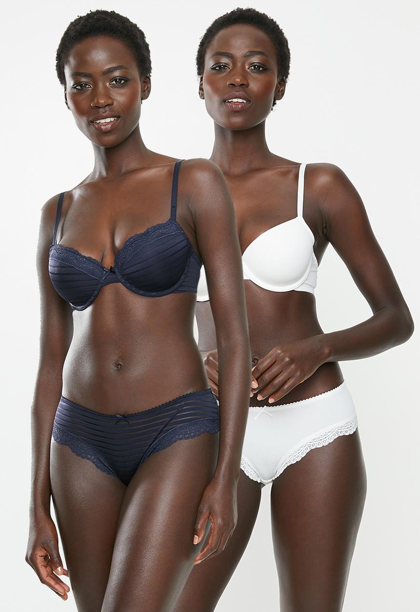 DORINA - Ida T-shirt bra - navy & white 
